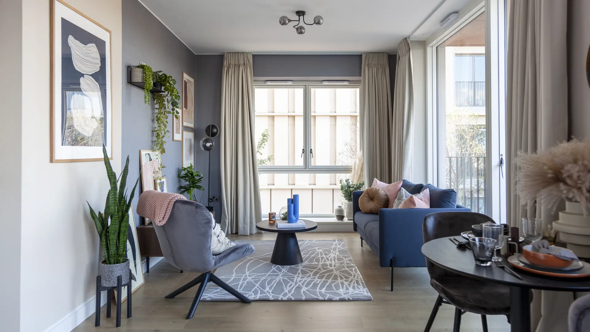Luxurious bedroom design with tailored property furnishing, offering a serene and elegant atmosphere for refined living.