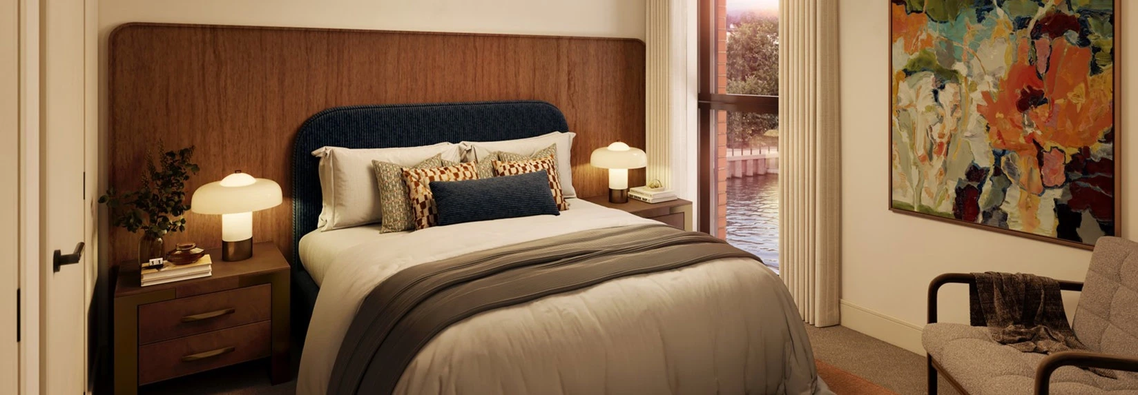 	One Waterside, Bath bedroom