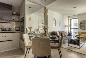 Dining and living area